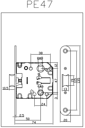Fechadura PE47