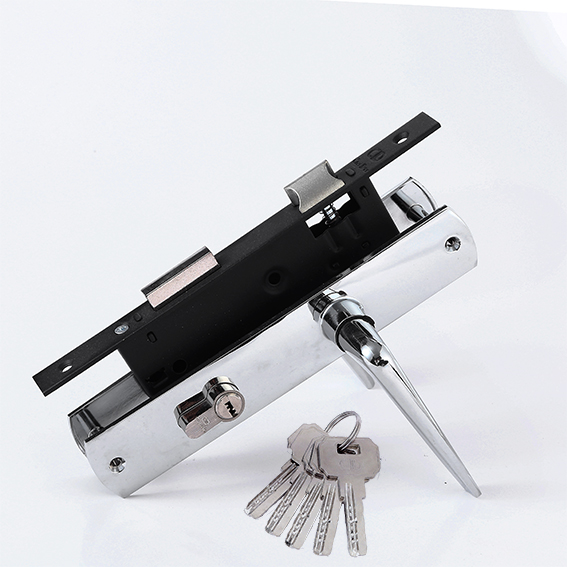 103 Lockbody com revestimento preto com fechadura com chave de cilindro de alça